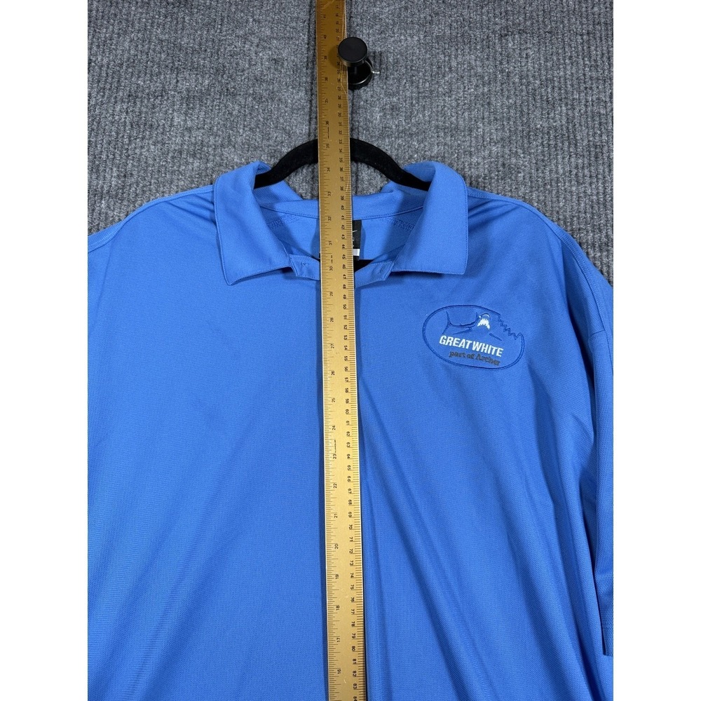 Nike Golf Mens 3XL Blue Dri-FIT Short Sleeve Polo Shirt Great White 266998 NEW - Picture 4 of 9